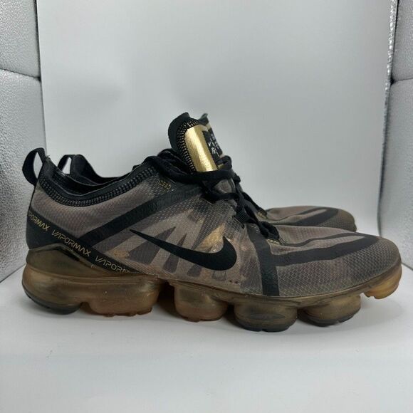 Nike Air VaporMax 2019 Black Metallic Gold Shoes Mens Size 11 Running AR6631-002 main image 7